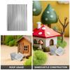 Beaupretty Aluminum Corrugated Roof Panel 8pcs Set - Roofing Material for Mini Dollhouses, Diorama Building Kit, Lightweight Assembly Miniature Roof