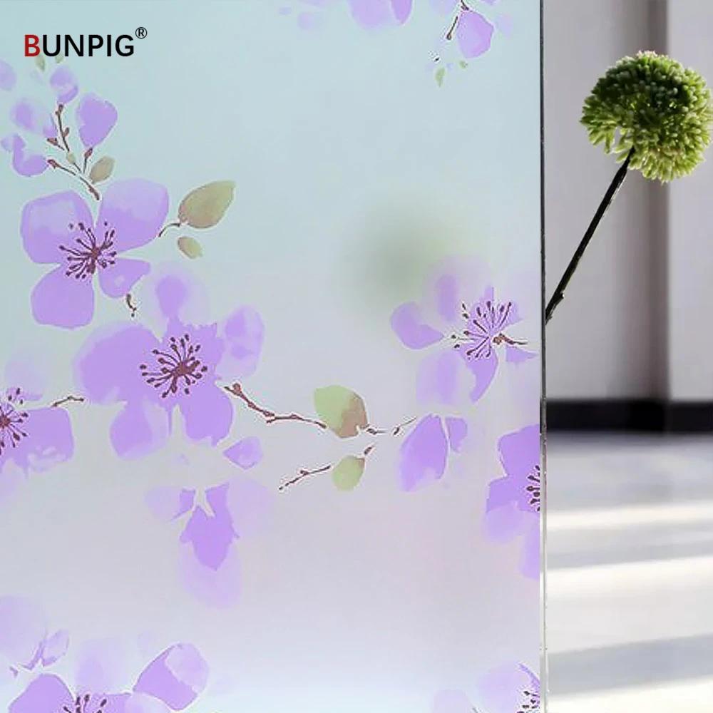 Window Film Privacy Stained Glass Film Frosted Opaque Glass Clings Sun Blocking Vinyl Window Decals For Door Home Office