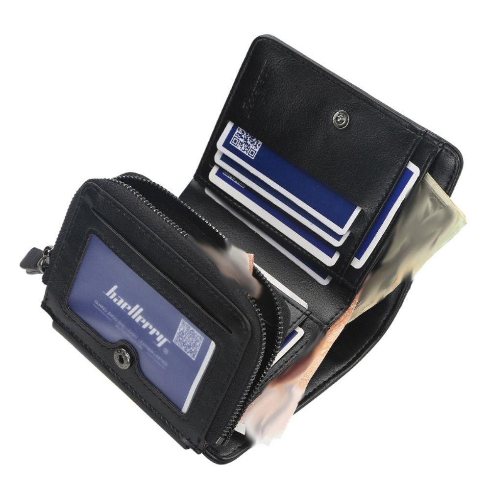 Purse Business Clutch Bag Zipper ID Card Holder Simple Men PU Wallet Unisex
