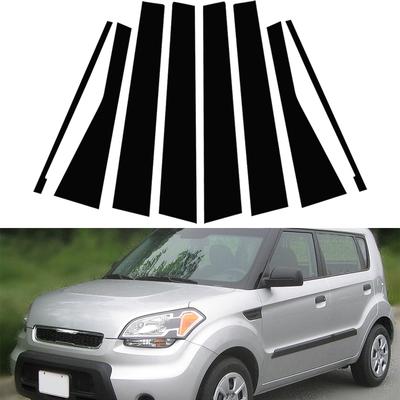 Car Pillar Posts Molding Cover Trim Decoration For Kia Soul 2010 2011 2012 2013 Window Trim BC Column Stickers