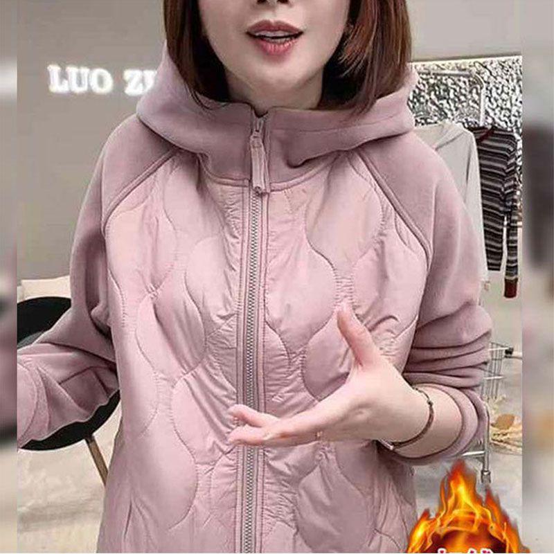 

Модный кардиган с капюшоном на молнии в этом году - Универсальный, приталенный, утолщенный, теплый бархат Aoli для осени и зимы. L