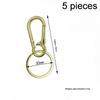 Zinc Alloy Spring Snap Hook Keychain 5Pcs Lightweight Portable for Bag Pendant DIY Craft Camping Tent Accessory Use