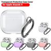 Transparent Case For Apple Airpods 4 Wireless Bluetooth Earphones Protective Cover Clear Soft TPU Waterproof Case With Keychain