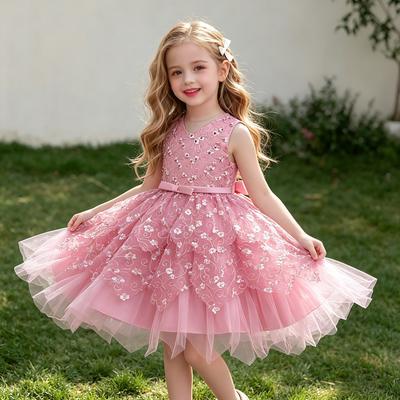 New Baby Girls' Birthday Princess Dress Tutu Dress for Toddler Girls, Kindergarten Dresses
