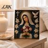 Faux Pearl Art Kit Faith Painting Kit, Virgin Mary DIY Religious Wall Decor Craft Set, Handmade Home for Christian Prayer Corners 3D