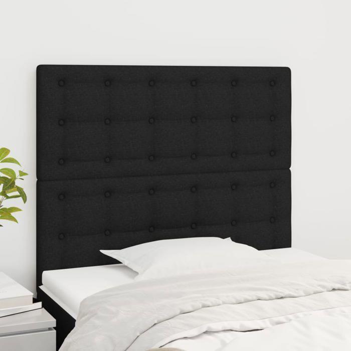VidaXL Headboard Bedroom Furniture Bed Accessories Single Bed Heads Interior Bed Frame Heads Black 100x5x118/128 3116758