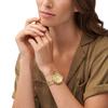 KARLI Set Scatola Braccialetto Orologio in Acciaio Inossidabile Tre Lancette Dorato &