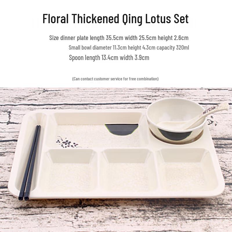 

Melamine Rectangular Divided Canteen Tray