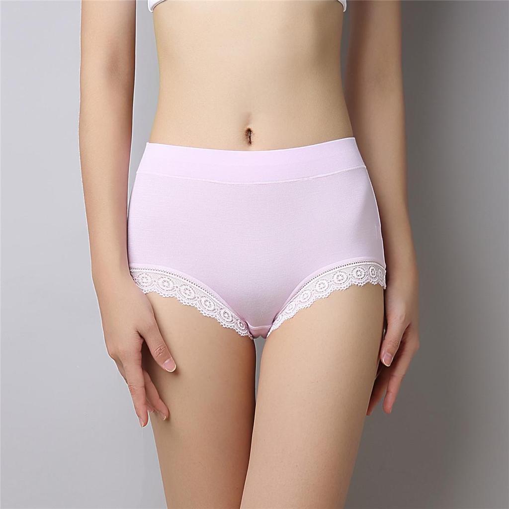 6Pcs Ladies Big Size Briefs Mid-high Panties Breathable Soft Women's Underwear Fit 45kg To 105kg