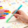 Double-Ended Two-Color Glitter Marker Pens for Kids' Hand Painting - Thick Soft Tips