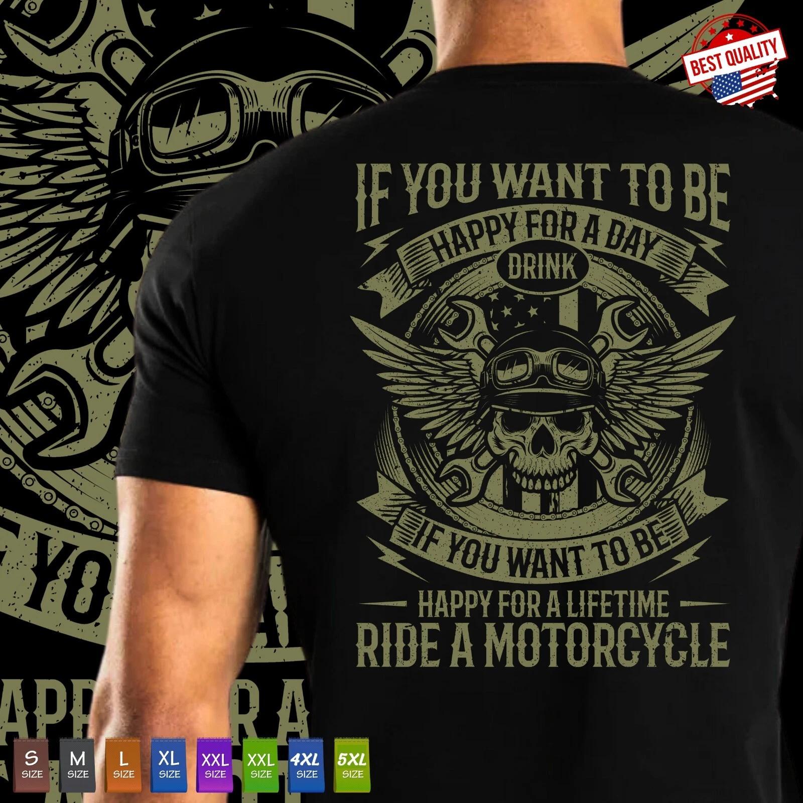 

Racing Motorcycles Run Tee Shirt Motor Racer Speedway Turning the Throttles M