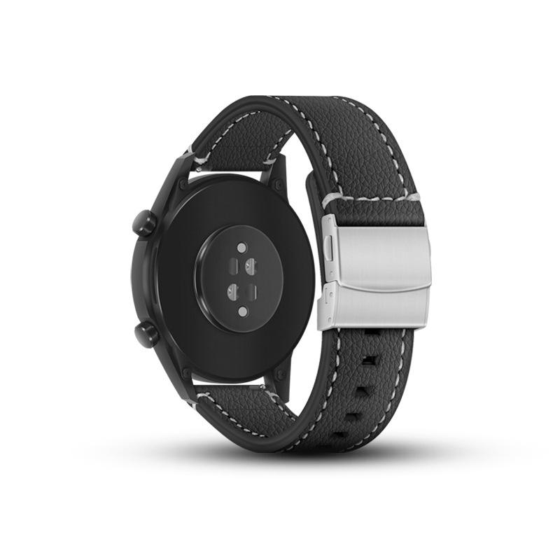 

Ремешок для часов из натуральной кожи 18 мм 20 мм 22 мм, ремешок из коровьей кожи с узором личи для мужчин и женщин, черный/светло-коричневый, сменный ремешок для часов 22mm чёрный