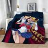Cute Girl 3D Cartoon S-Sailor Moons Kawaii Flannel Blanket Soft Throw Blanket Art For Home Decor Bedroom Bed Sofa Picnic Gifts