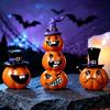 Creative Cartoon Pumpkins Figurine Resin Stacked Halloween Miniature Compact Lightweight 3D Printed Statue Desktop
