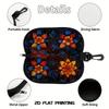2D-Vintage Botanical Floral Print Protective Eyewear Holder, Sunglasses Case, Portable Zipper Eyeglass Organizer, Stylish Travel Eyewear Gift for Wome