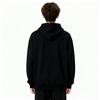 Unisex Black Loose-Fit Fleece Hoodie - Classic American Style for Fall/Winter