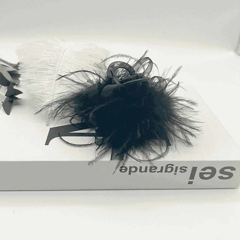 2023 Luksusowa spinka do włosów z piór dla kobiet - Cloud Bubble Design