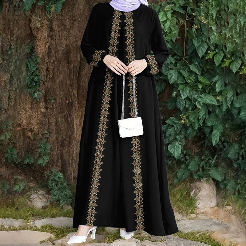 

Мусульманская женская одежда имеет простой и элегантный стиль и модный дизайн, подходит для повседневной жизни и подходит для ношения женщинами. 4XL золотой