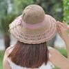 Foldable Summer Hat for Women Sunshade and Sun Protection Hat Middle-aged and Elderly Beach Straw Hat