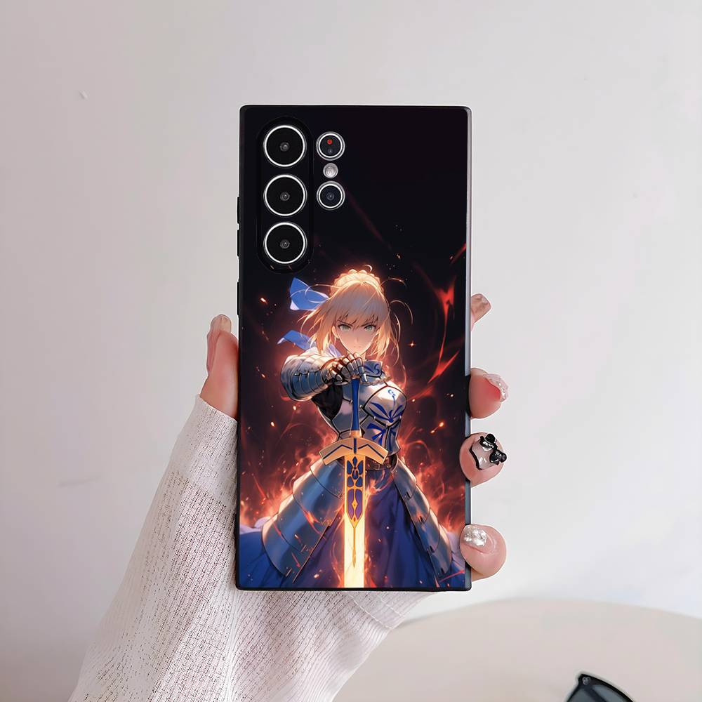 Fate Z-Zero Stay Night Saber Phone Case for Samsung S series s21 s22 s23 s24 s25 FE Plus Ultra TPU Soft to Skin-friendly case