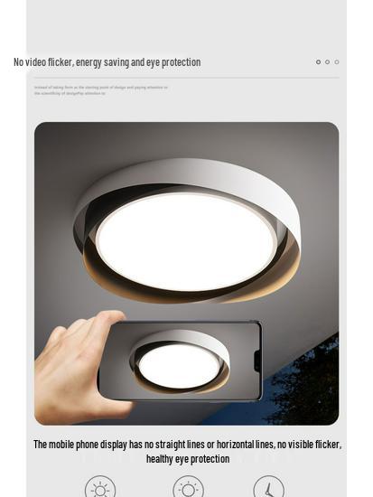 Modern Nordic LED Ceiling Light - Minimalist Round Design for Master Bedroom
