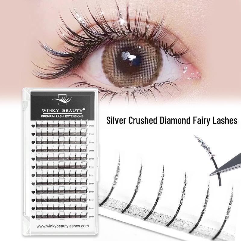 

Серебристые блестящие сказочные ресницы - Ослепительный DIY дизайн с завивкой и рождественскими пайетками 14mm