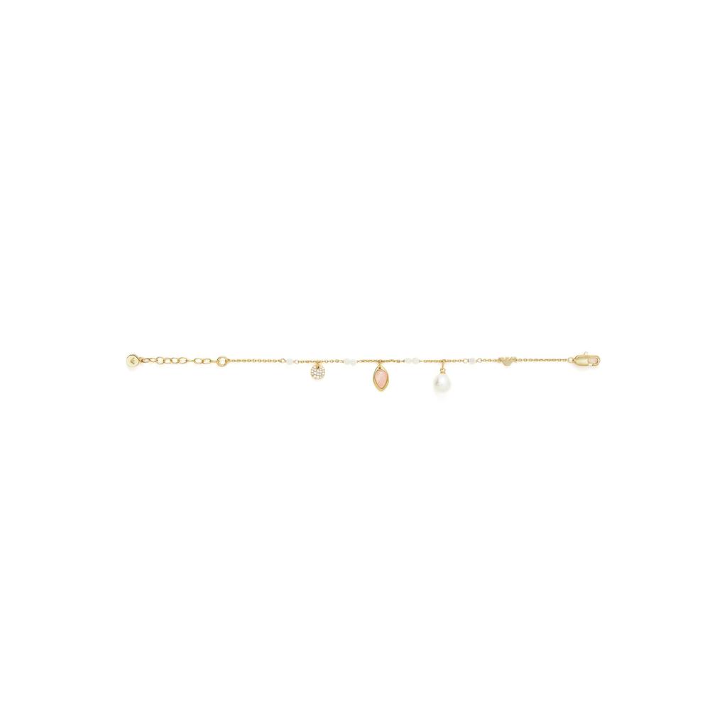 Emporio Armani Women's Gold-Tone Brass Station Bracelet, EGS3118710