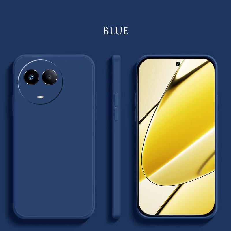 Liquid Silicone Case For Realme 11 10 Pro Plus 11X 11 5G 4G Matte Original Liquid Shockproof Straight Edge Ultrathin Protective Soft Cover Shell