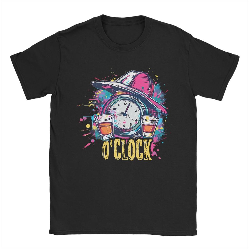 Funny It is Shot O Clock Somewhere Barhopping Drinking Party Tshirt Cotton Clothes Vintage O-neck