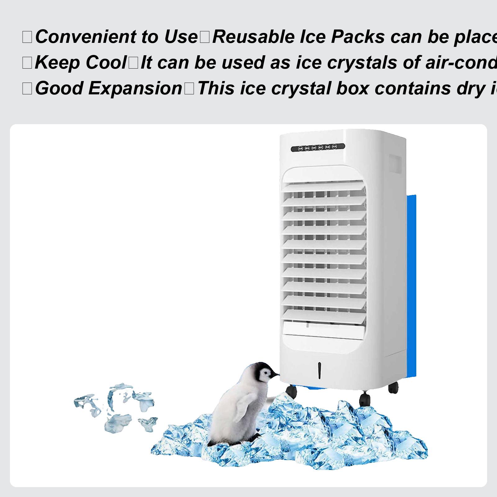 16*4cm PE Ice Box Reusable Air Conditioning Fan Ice Crystal Box Keep Fresh Ice Crystal Box Refrigerated Shipping Cooling Box CN