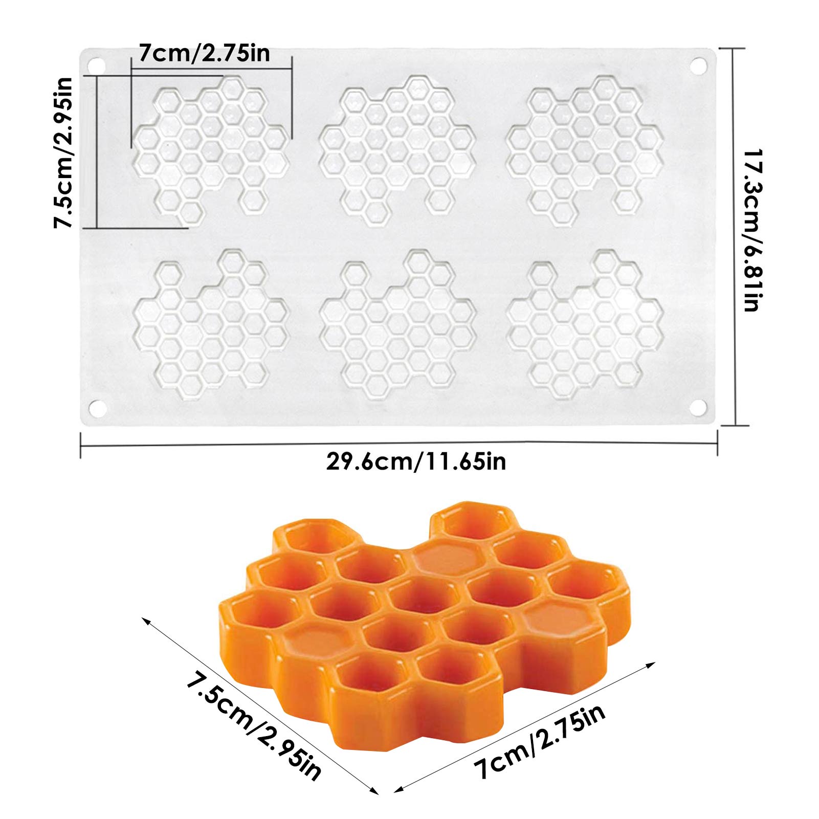 

Silicone Cake Molds Honeycomb Fondant Moulds Chocolate Mousse Pastry Baking Tools Cupcake Dessert Decoration Kitchen Bakeware