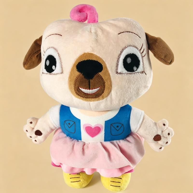 Süßer Chip und Kartoffel Plüschtier Cartoon Süßer Hund Chip Weiße Maus Kartoffel Weiches Kuscheltier Herz Outfit Geschenk Kinder Fans TV Serie Sammlerstück Heimdekoration