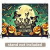 Polyester fabric background wall fabric for Halloween skull and pumpkin party, suitable for outdoor decoration