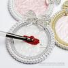Gold Rim Pearl Rhinestone Bow Agate Resin Nail Art Display Board