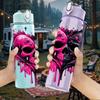 1PC Pink Heart Skull Gothic Splash Print 750ml Color Plastic Sports Water Bottle Leakproof Flip Straw Lid Suitable for Sports Office Home Use