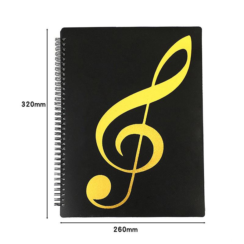 Flexible 20 Pages Piano Music Score Folder A4 Music Book Clip Sheet Note Folder Piano Paper Sheets Music Binder For Practice