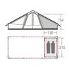 Ogawa Outdoor Camping Inner Tent Inner for Light Gray X Dark Brown 3519 T/C Hütteleben