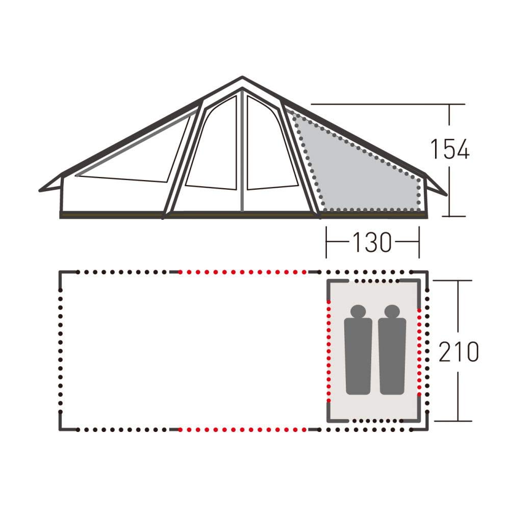 Ogawa Outdoor Camping Inner Tent Inner for Light Gray X Dark Brown 3519 T/C Hütteleben