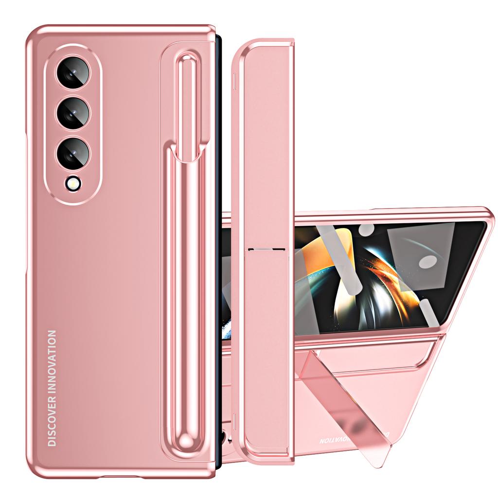 Plating Luxury S Pen Glass Film Case for Samsung Galaxy Z Fold 4 5G Fold5 Fold4 Fold 5 Zfold4 Full Body Protective Coque Covers