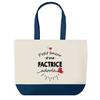 Tote Bag - PLANETEE - Blue Bottom Shopping Bag 'A Postwoman's Bazaar' - Cotton - Blue - 40x45 Cm