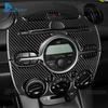 For Mazda 2 DE 2008 2009 2010 2011 2012 2013 2014 Real Soft Carbon Fiber Sticker LHD RHD Car Central Control Panel Frame Trim