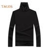 Top a strati da uomo a collo alto protegge il collo dal vento altamente elastico vestibilità slim tinta unita top pullover per sport viaggi ufficio abbigliamento quotidiano
