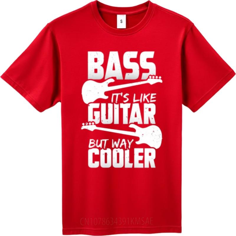 Brand Tshirts for men Printed Man short sleeve tshirt Graphic Bass Its Like Guitar But Way Cooler Cool For men Tee shirt