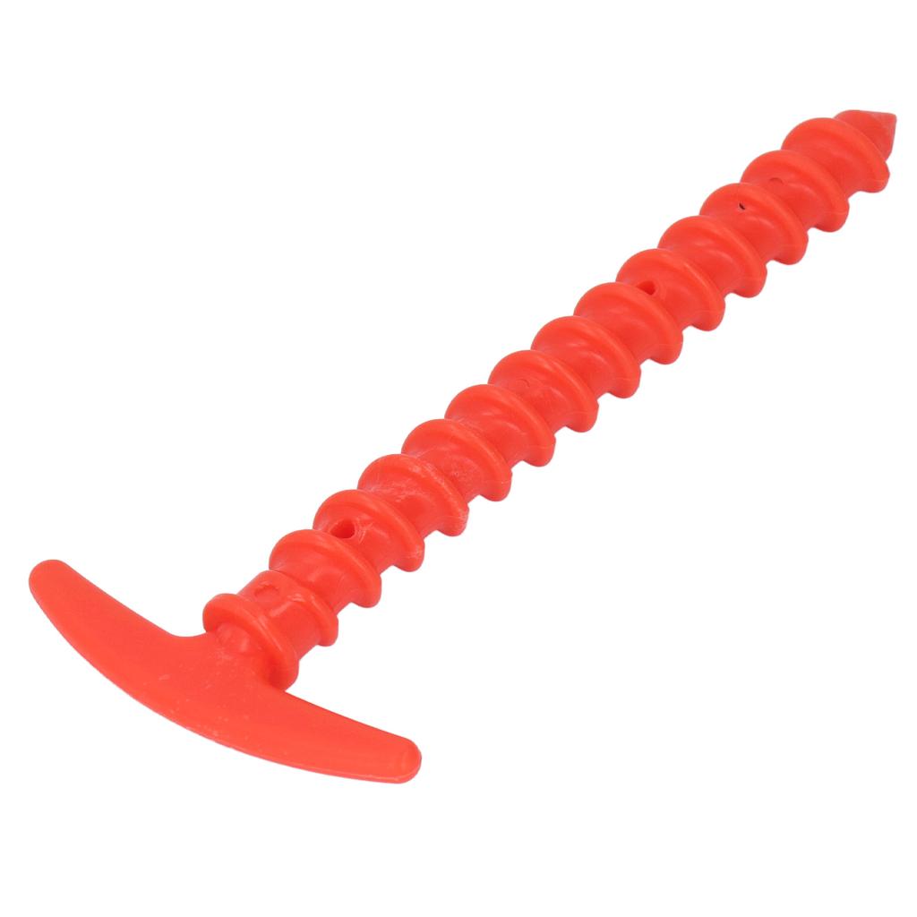 10Pcs Tent Stakes Plastic 5.7in T Shape Spiral Ground Stake Anchors Pegs for Tarps Canopy Camping Hiking