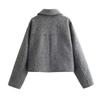Autumn Winter Cropped Jacket for Women Short Coat Tweed Jacket Zip Crop Demi-season Jacket Woman