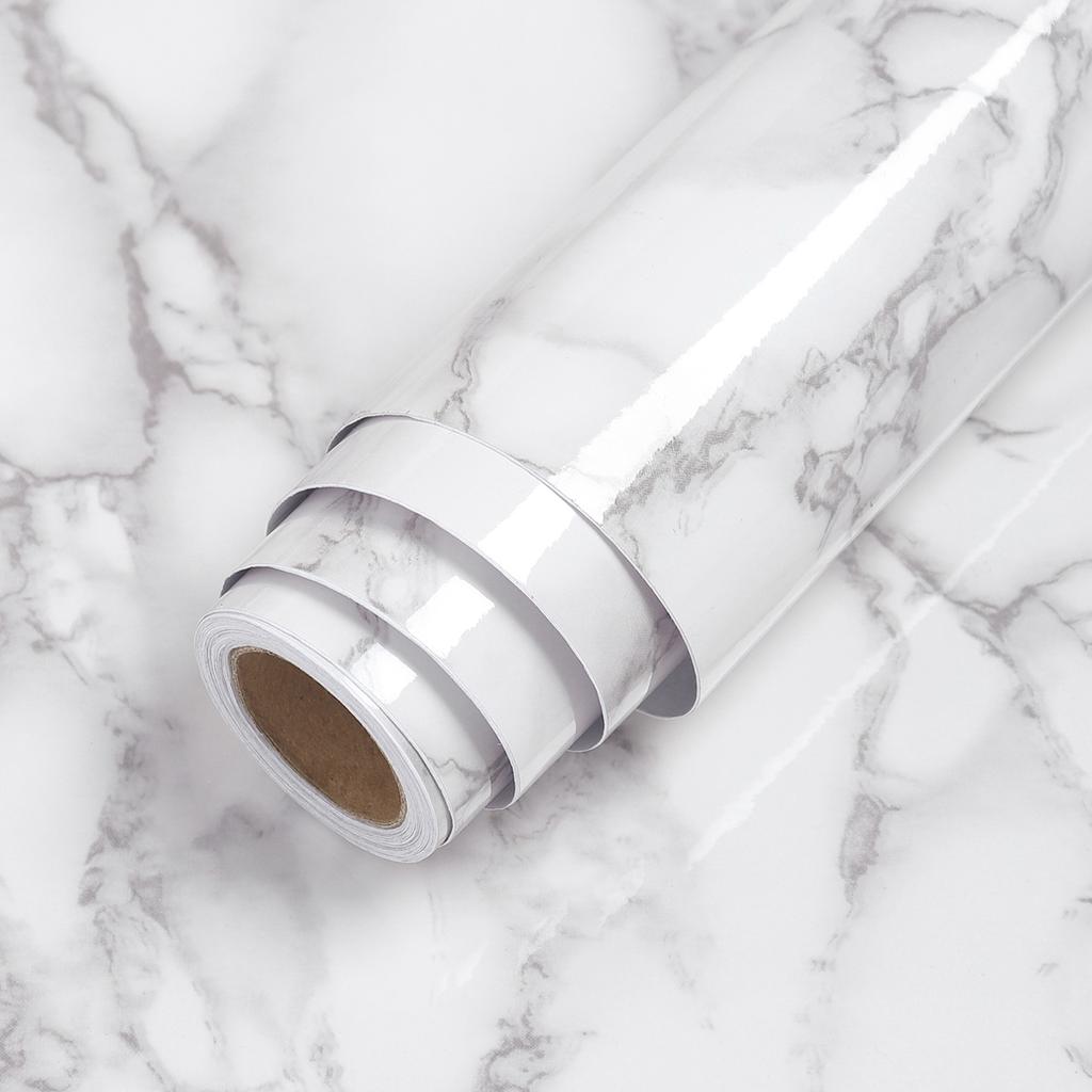 Shiny Black DIY Self Adhesive Kitchen Cabinets Wallpaper Waterproof Wall Stickers Vinyl Contact Paper Renovation Home Decor Film