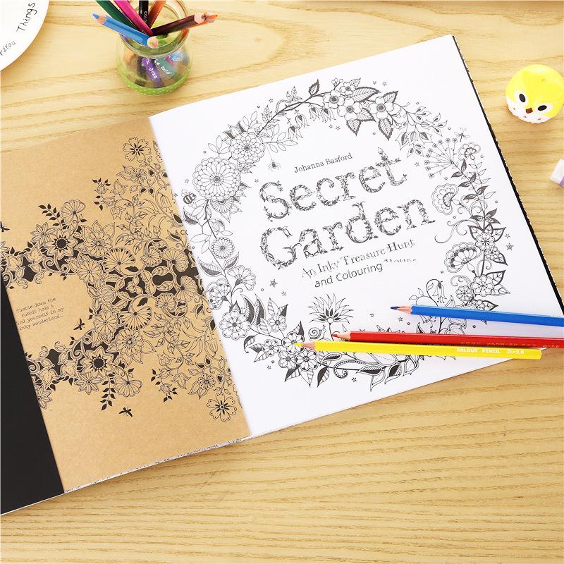 Secret Garden Adult Coloring Book: Stress Relief and Hand-Drawn Doodles