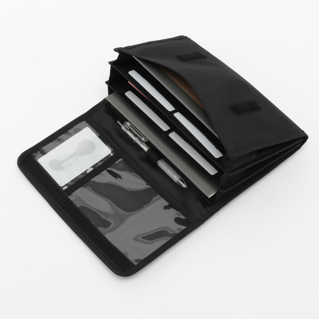 MUJI Polyester Maternal and Child Health Handbook 24 x 17 Fits NGB84A1S Case, Large, Black, cm, B6/A5 Sizes,