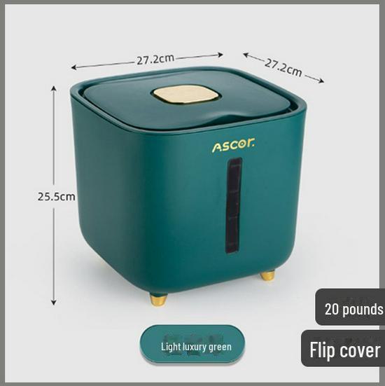Vegetarian Rice Container - 20 Lb Capacity, Food-Grade, Moisture-Proof, Insect-Resistant Storage for Rice and Noodles.
