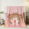 C-Cardcaptor S-Sakura Throw Soft Flannel Throw Blanket, Lightweight Breathable Summer Nap Blanket For Home Travel Cozy Decor
